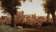 Jean Baptiste Camille  Corot Farnese Gardens oil painting artist